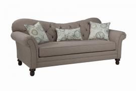 Carnahan Collection by Coaster 505251 Stone Grey Linen Fabric Sofa